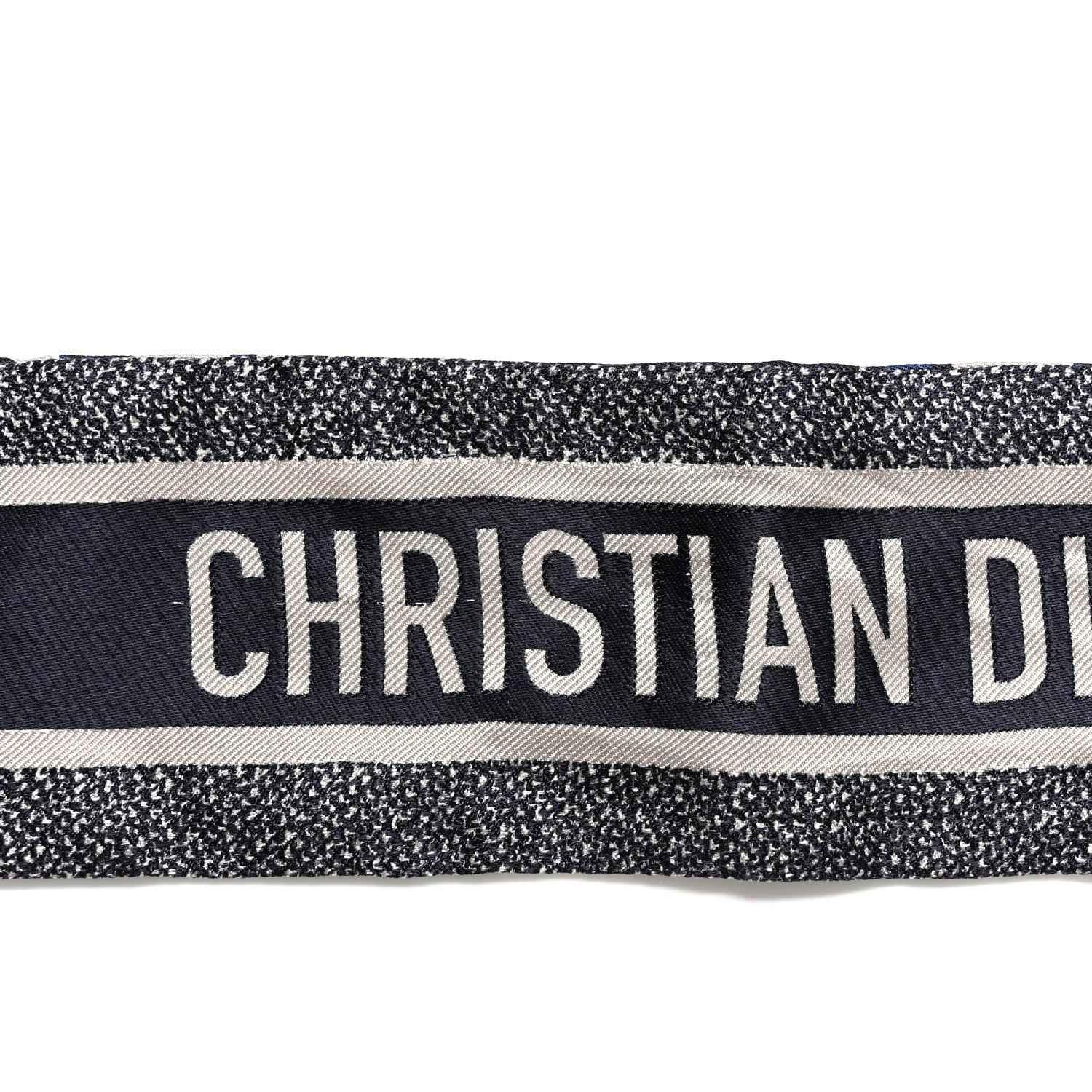 Christian Dior Silk Oblique Mitzah Scarf Blue 5 of 9