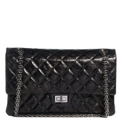 Chanel Aged Calfskin 2.55 Reissue 226 Flap Metallic Black 1 of 9