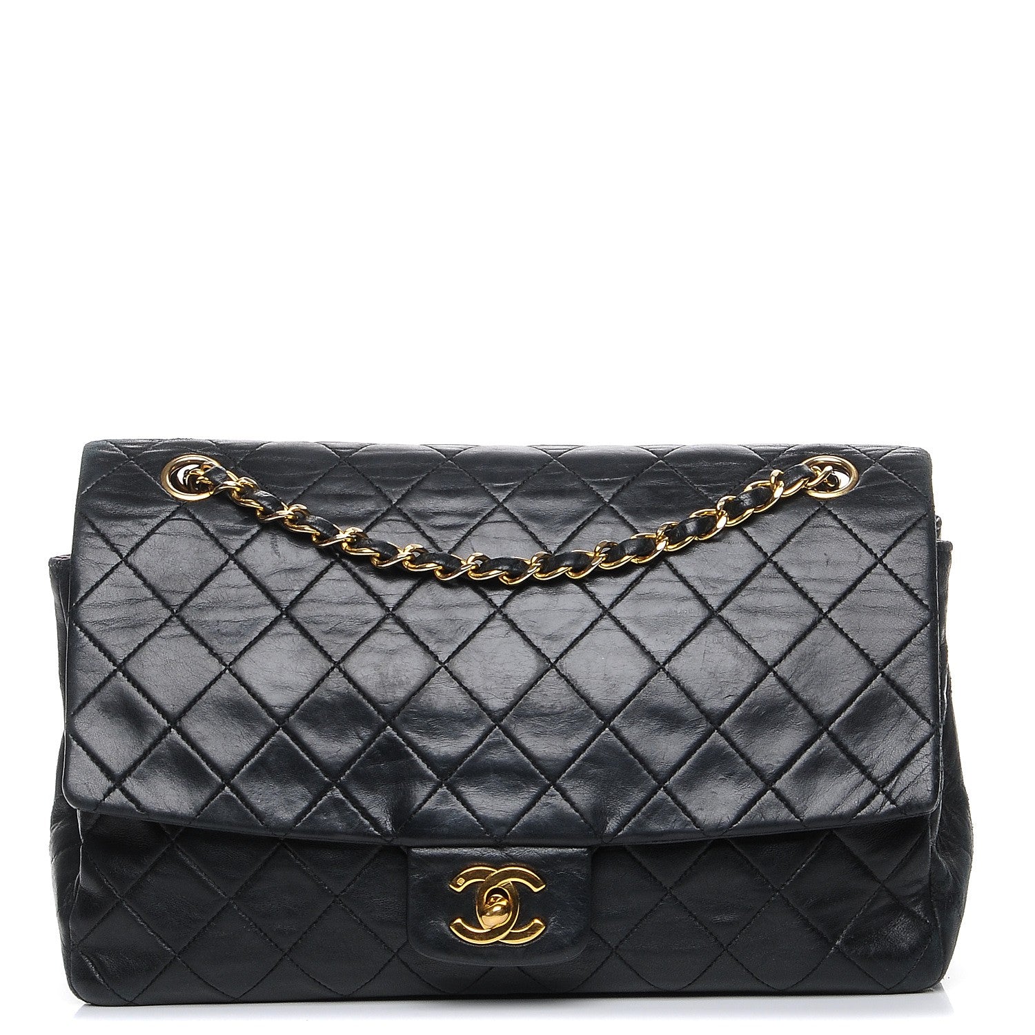 Chanel Lambskin Medium Single Flap Black 1 of 8