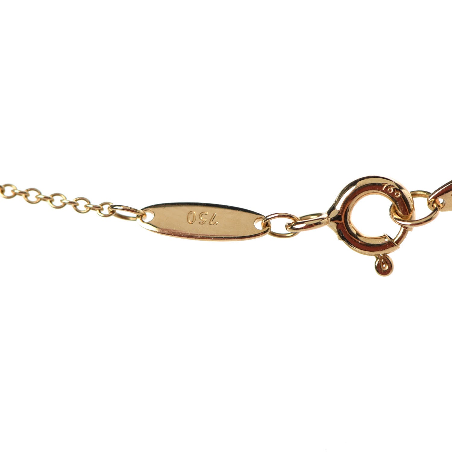 Tiffany 18K Yellow Gold Diamond .17ct Elsa Peretti Diamonds by the Yard Lariat Necklace 7 of 8