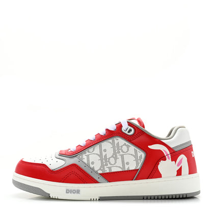 Christian Dior X ERL Smooth Calfskin Oblique Mens B27 Low Top Sneakers 38 Red 1 of 11