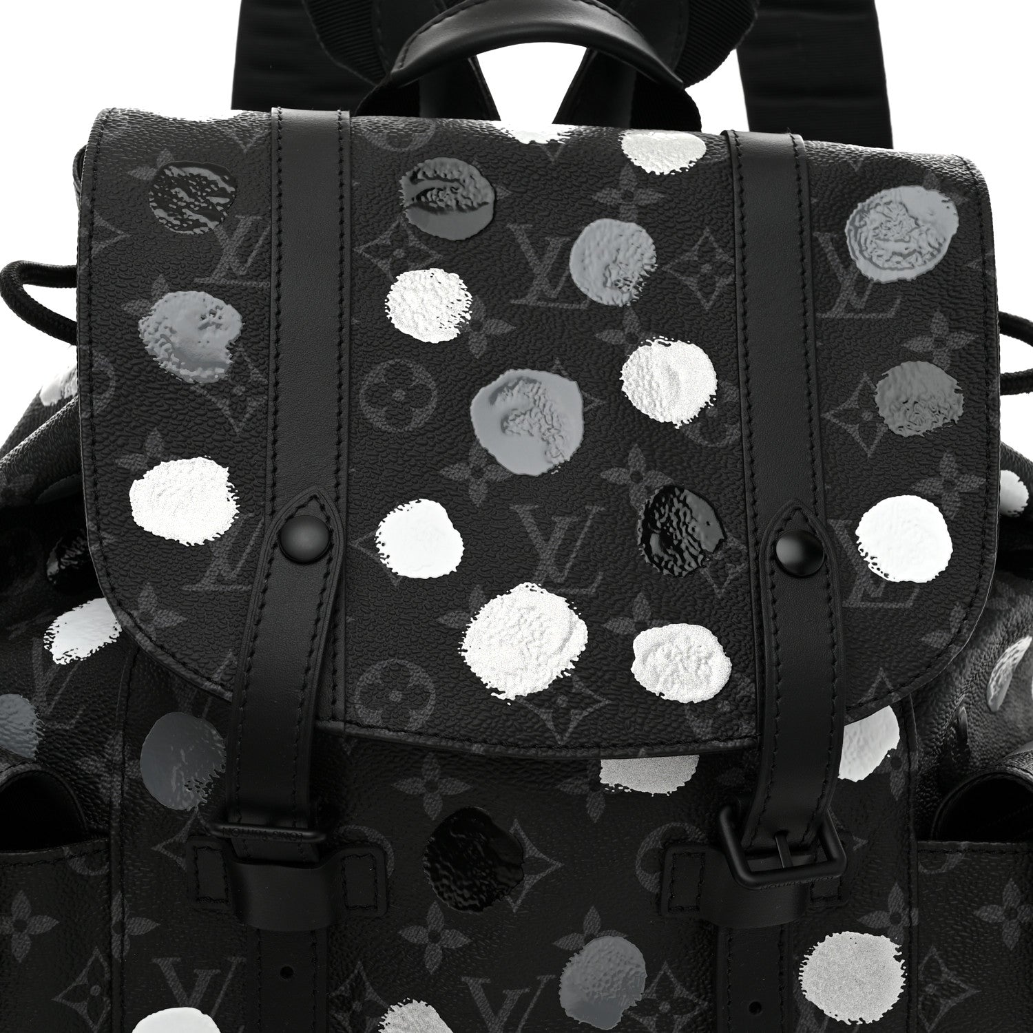 Louis Vuitton LV X YK Monogram Eclipse Dots Christopher MM Backpack Black 7 of 9