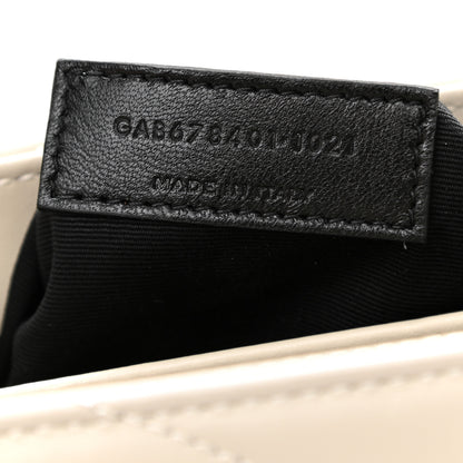 Saint Laurent Calfskin Y Quilted Monogram Toy Loulou Crossbody Bag Crema Soft 8 of 12