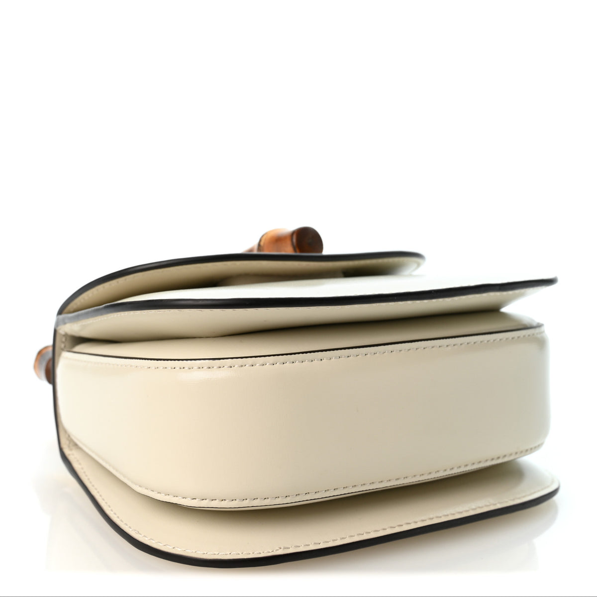 Boarded Dyana Lux Calfskin Web Mini Bamboo 1947 Top Handle Bag Mystic White