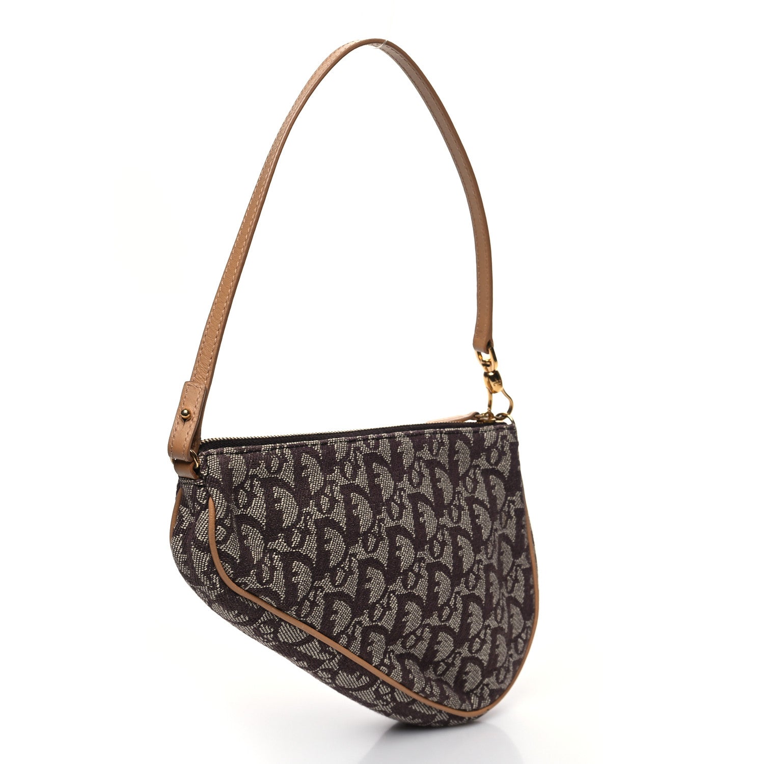 Christian Dior Monogram Mini Saddle Pochette Brown 3 of 9