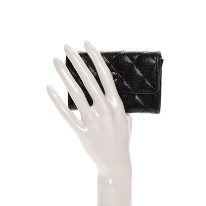 Chanel Caviar Quilted Flap Card Holder Black 2 of 7