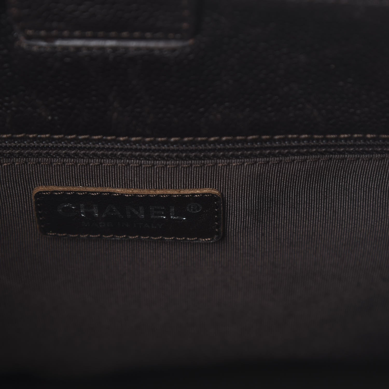 Chanel Caviar Petit Shopping Tote PST Dark Brown 14 of 15