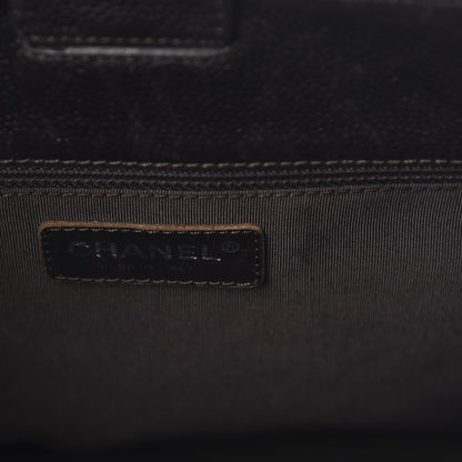 Chanel Caviar Petit Shopping Tote PST Dark Brown 14 of 15