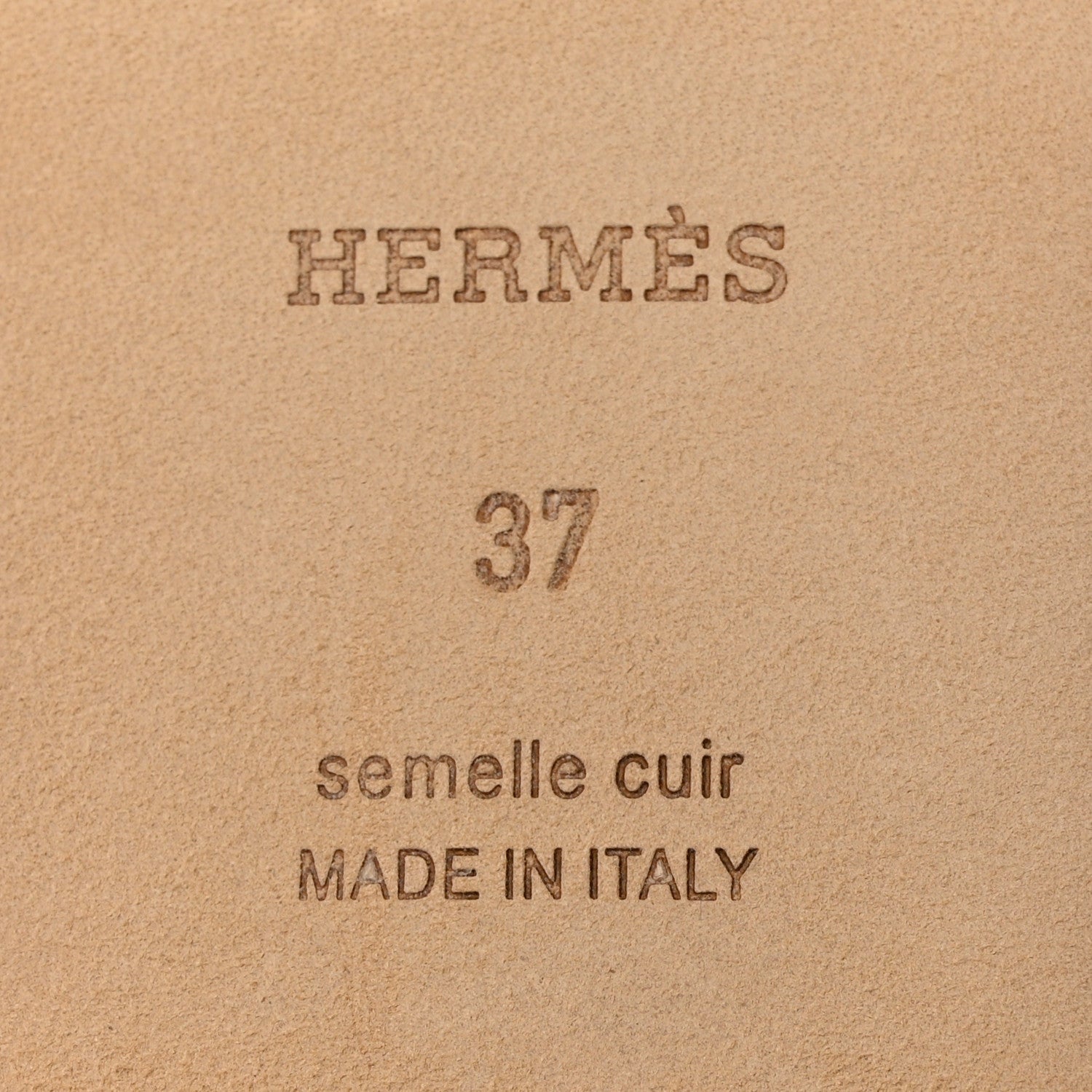 Hermes Box Calfskin Oran Sandals 37 Gold 8 of 9