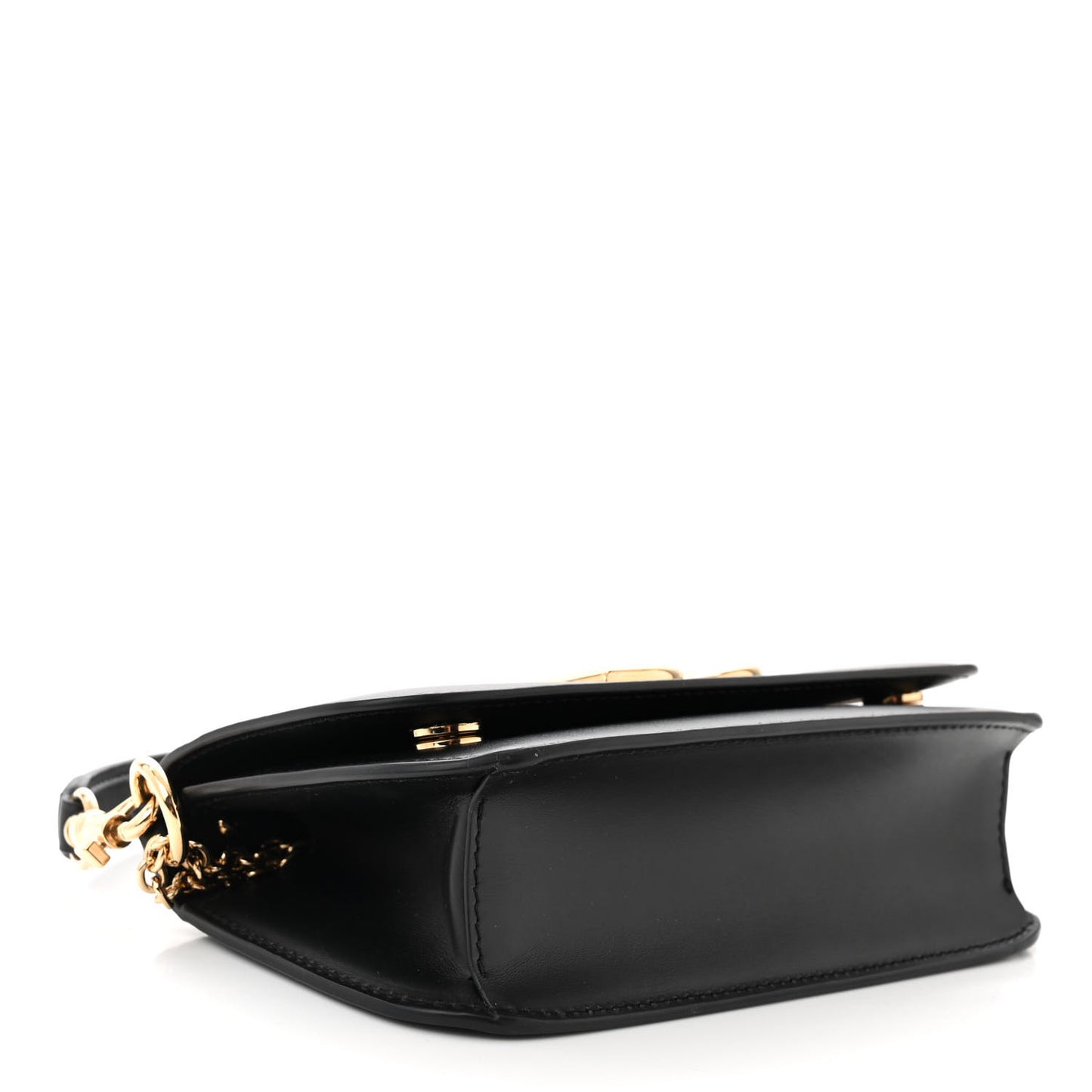 Calfskin 3.5 Flap Crossbody Bag Black