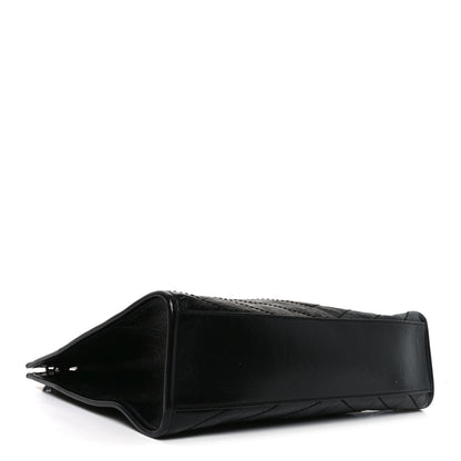 Saint Laurent Crinkled Calfskin Matelasse Monogram Medium Niki Shopper Tote Black 4 of 10