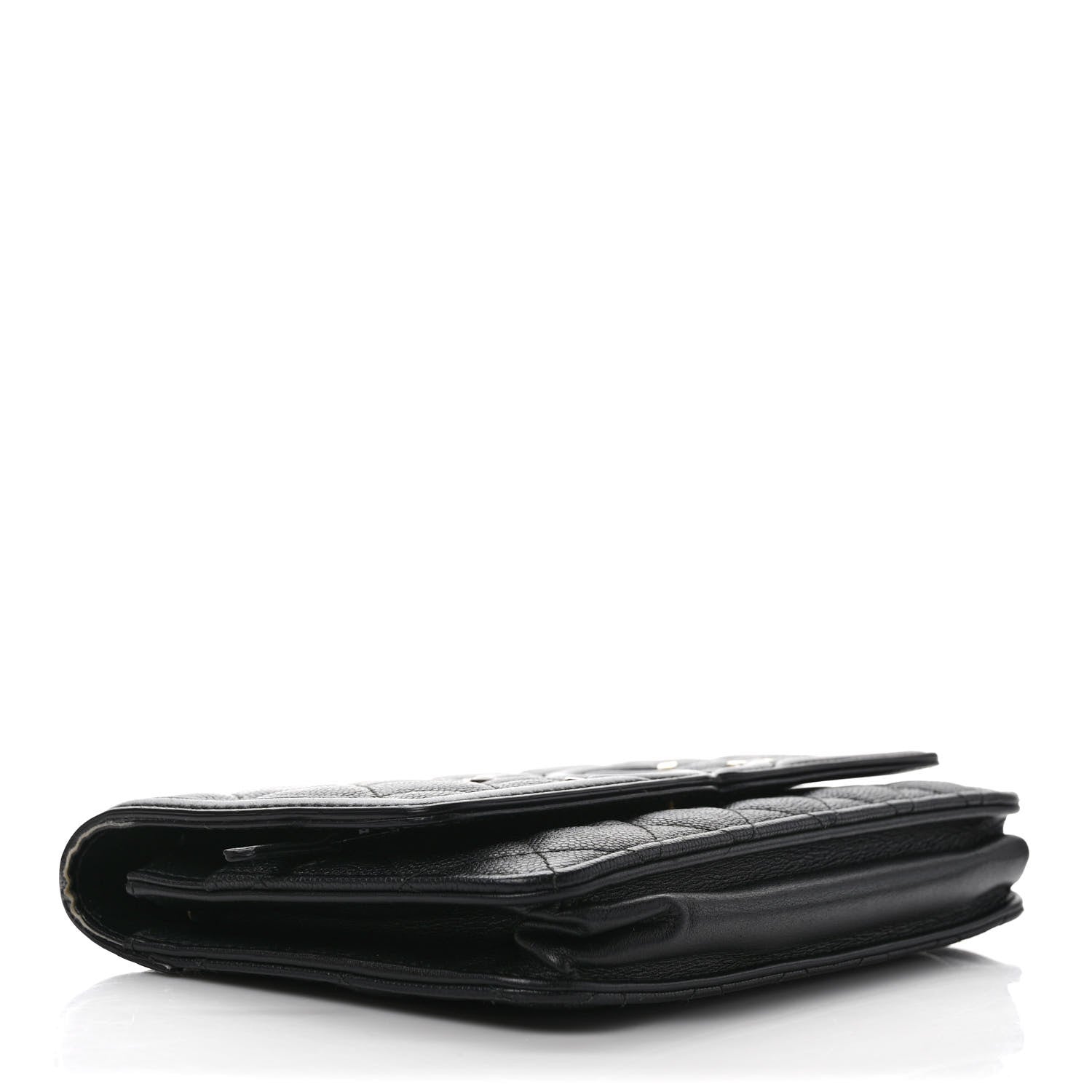 Chanel Caviar Quilted CC Filigree Wallet On Chain WOC Black 4 of 9