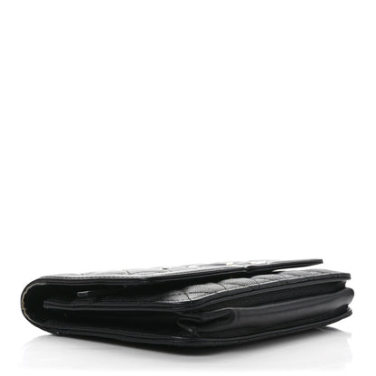 Chanel Caviar Quilted CC Filigree Wallet On Chain WOC Black 4 of 9