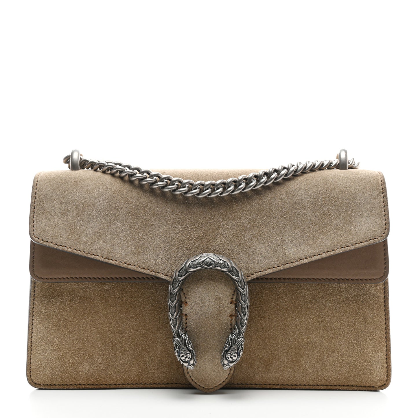 Suede Small Dionysus Shoulder Bag Taupe