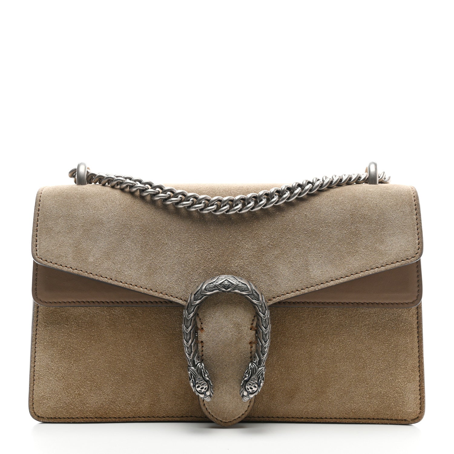 Gucci Suede Small Dionysus Shoulder Bag Taupe 1 of 9