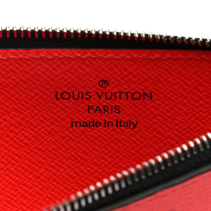 Louis Vuitton Taigarama Coin Card Holder Fire Red 6 of 7