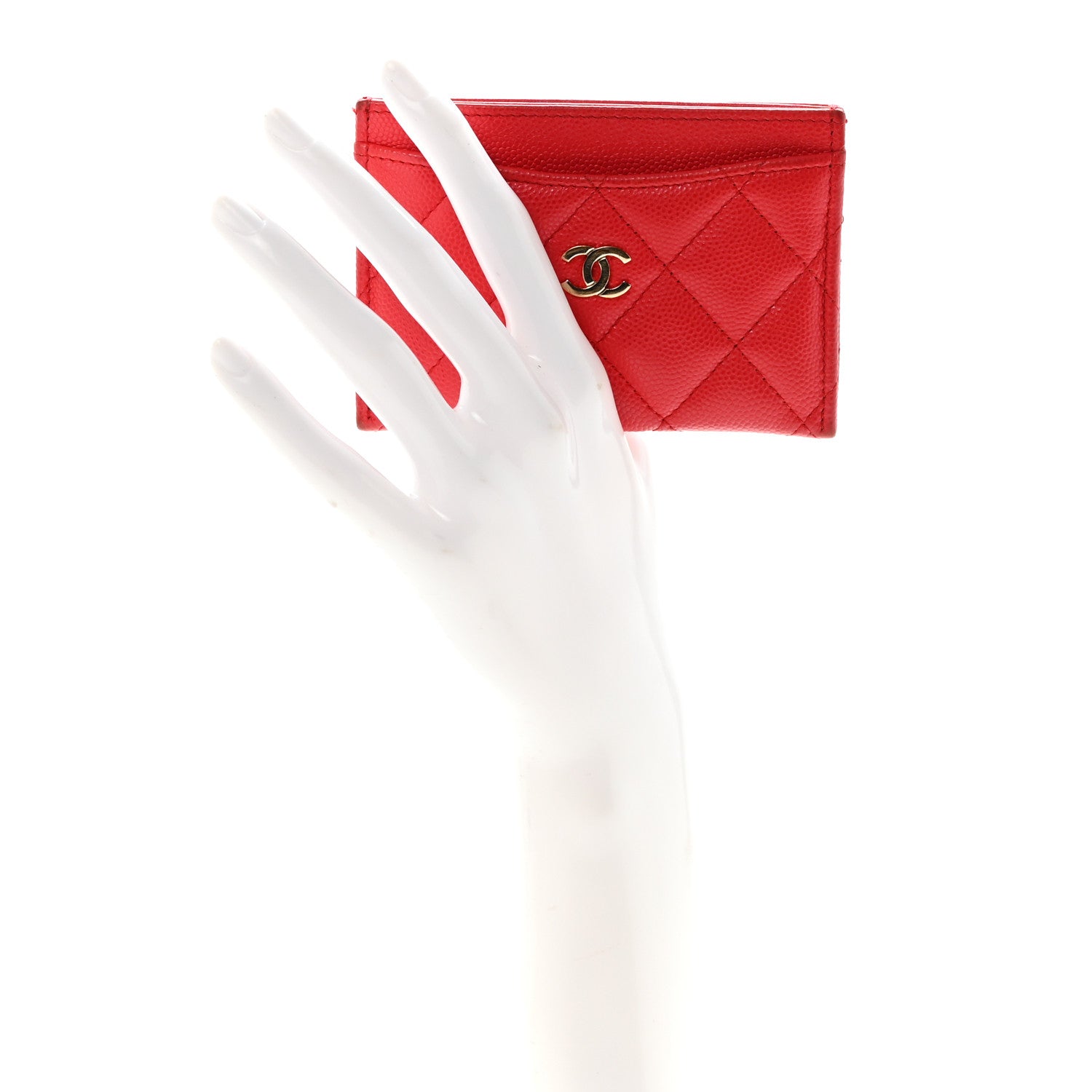 Chanel Caviar Quilted Card Holder Red 1875410 – FASHIONPHILE