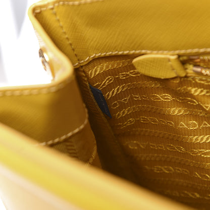 Prada Saffiano Vernice Parabole Tote Mimosa 6 of 13