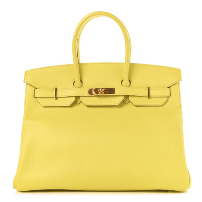 Hermes Epsom Birkin 35 Lime 1 of 35
