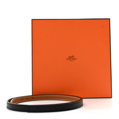 Hermes Epsom Swift 13mm Belt Strap 75 Gold Black 6 of 6