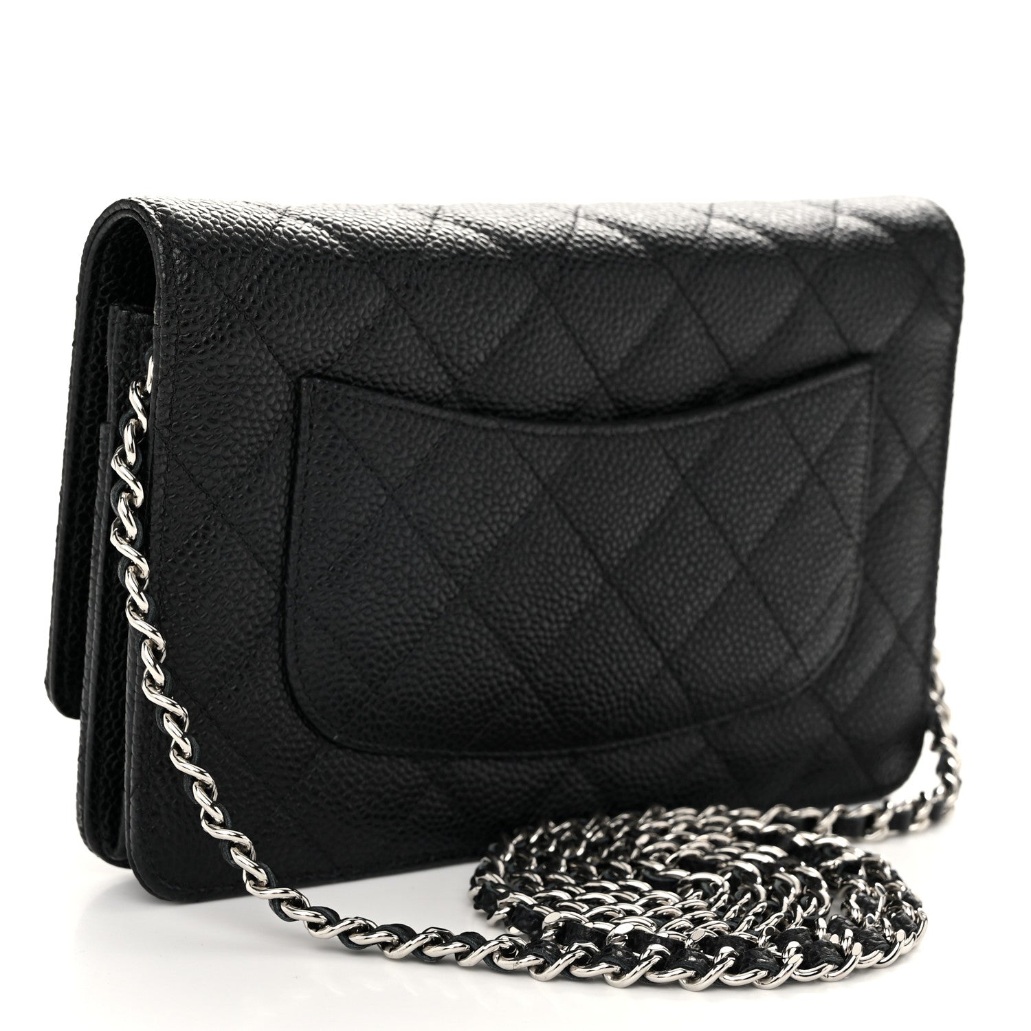 Chanel Caviar Quilted Wallet on Chain WOC Black 3 of 12