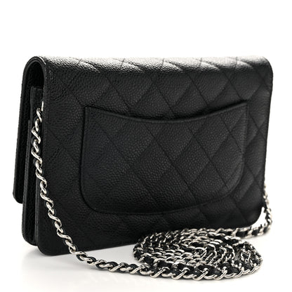 Chanel Caviar Quilted Wallet on Chain WOC Black 3 of 12
