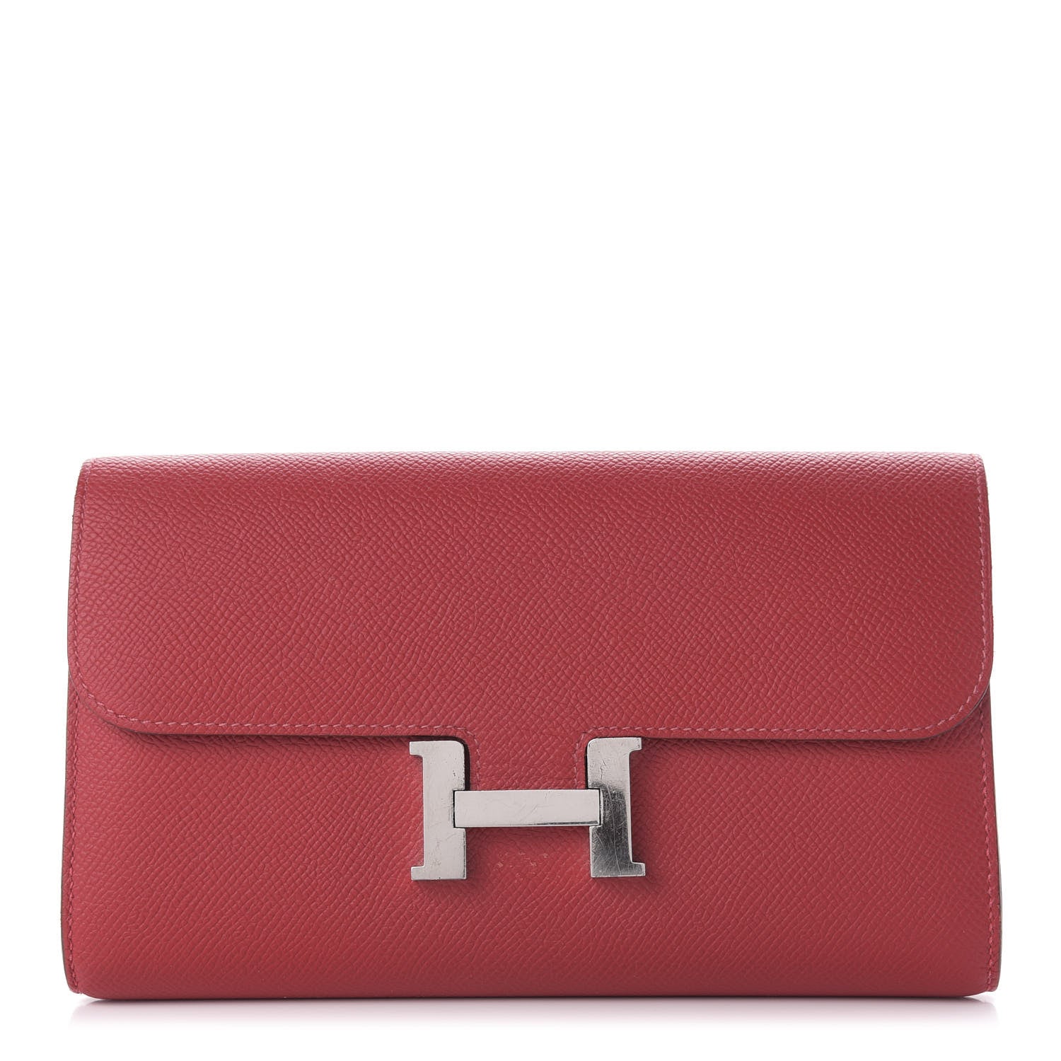 Hermes Epsom Constance Long Wallet Rouge Casaque 1 of 9