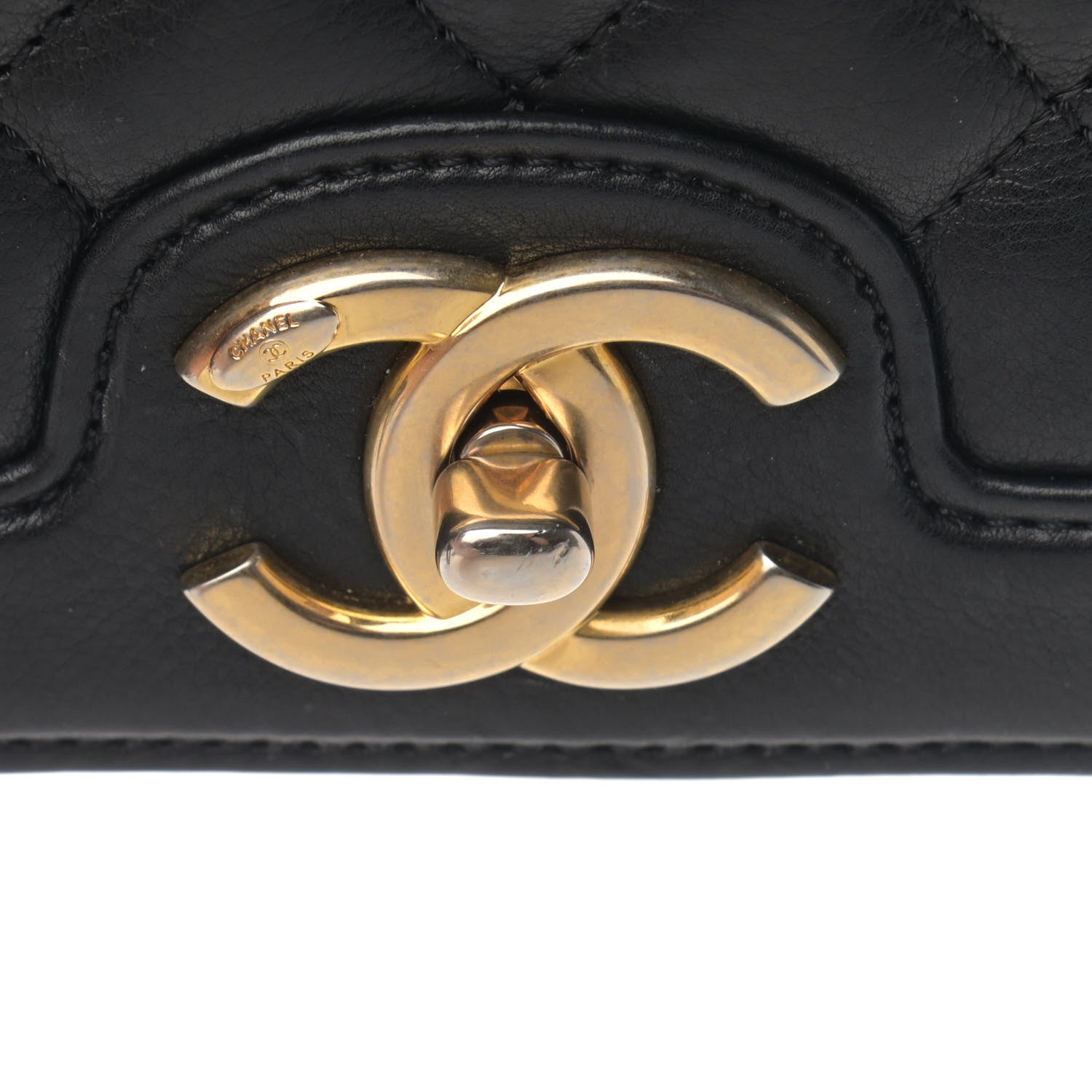 Chanel Lambskin Quilted Flap Shoulder Bag Black 14 of 15