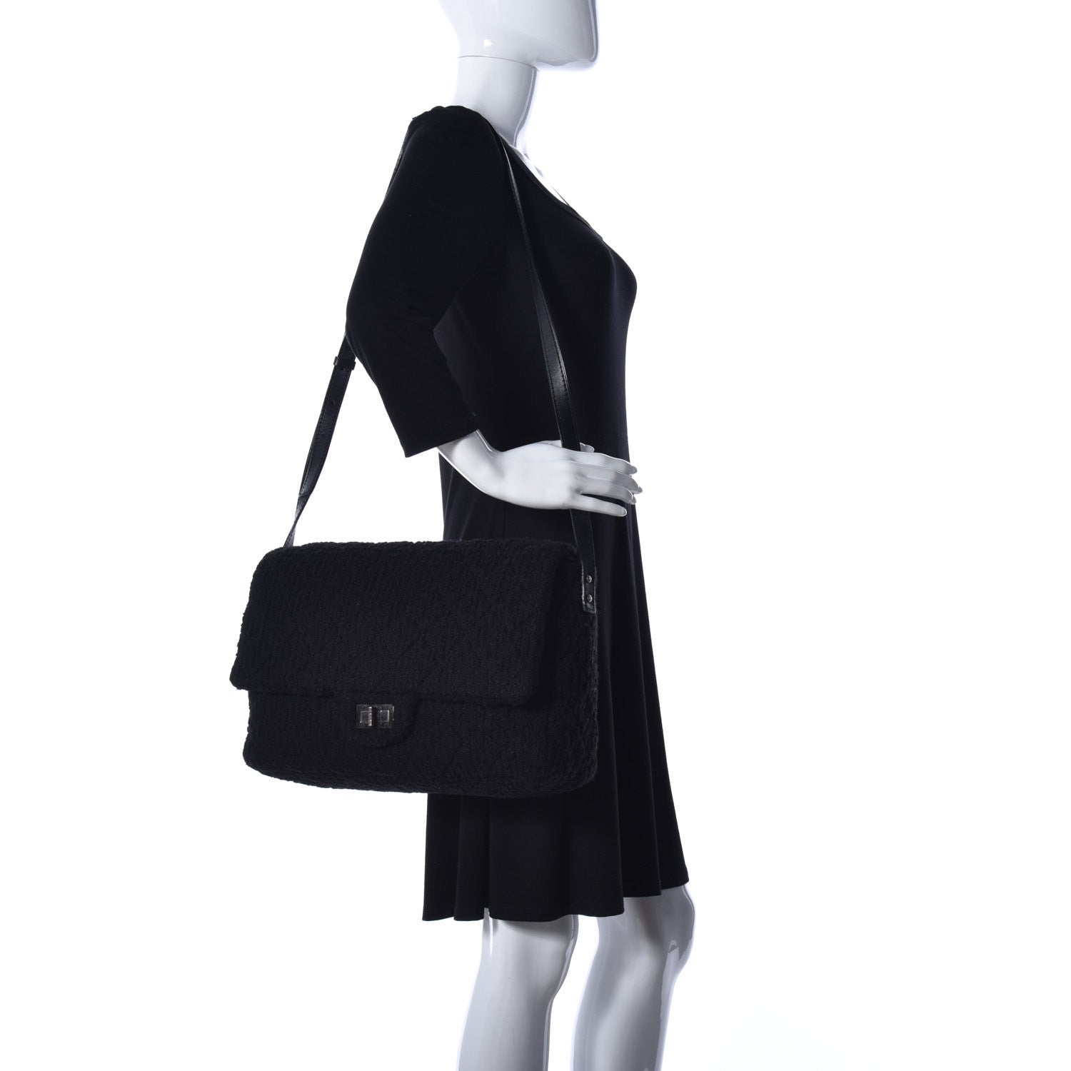 Chanel Tweed Easy 2.55 Reissue Flap Black 2 of 10