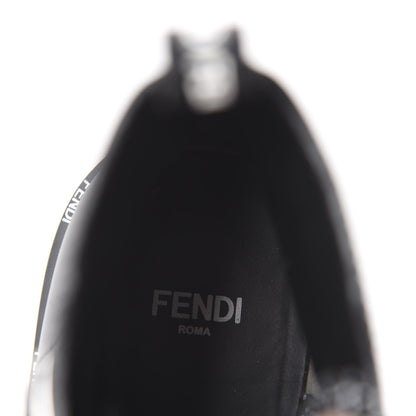 Fendi Calfskin FFreedom Platform Biker Boots 37.5 Black 7 of 8