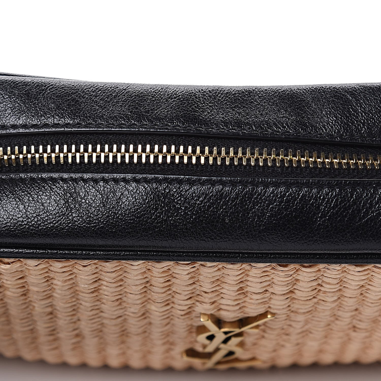 Saint Laurent Raffia Canvas Monogram Mini Lou Camera Bag Beige Black 11 of 11