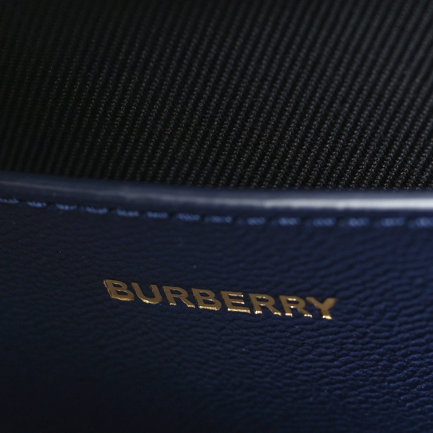 Burberry Calfskin Mega Check Mini Banwell Tote Dark Canvas Blue 6 of 9