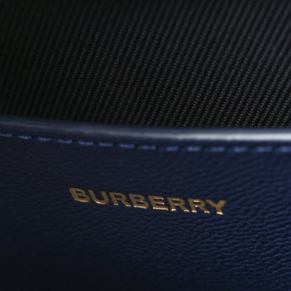 Burberry Calfskin Mega Check Mini Banwell Tote Dark Canvas Blue 6 of 9