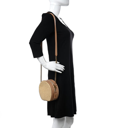 Saint Laurent Raffia Calfskin Small Mica Bag Natural Brown Gold 2 of 15