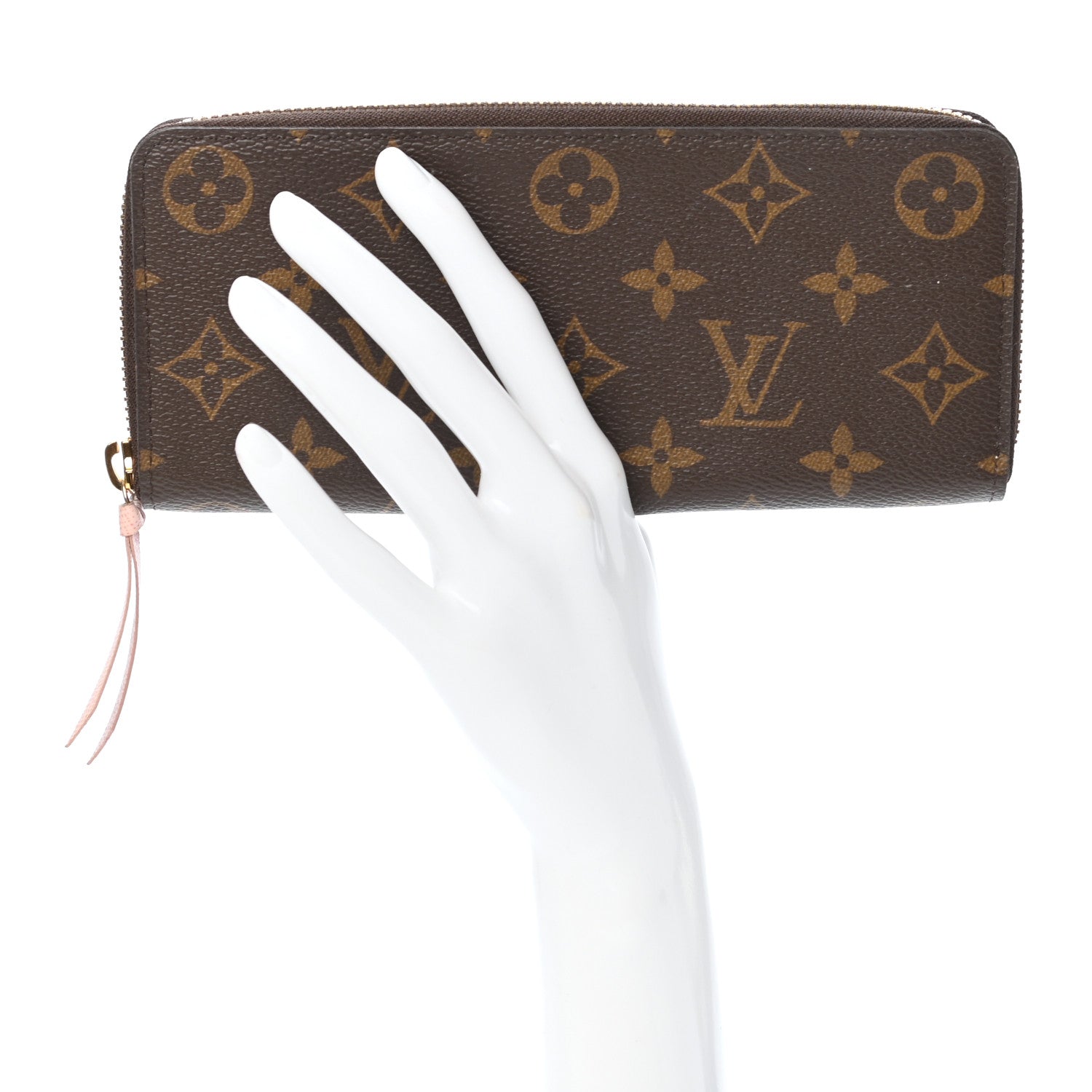 Louis Vuitton Monogram Clemence Wallet Rose Ballerine 2 of 8