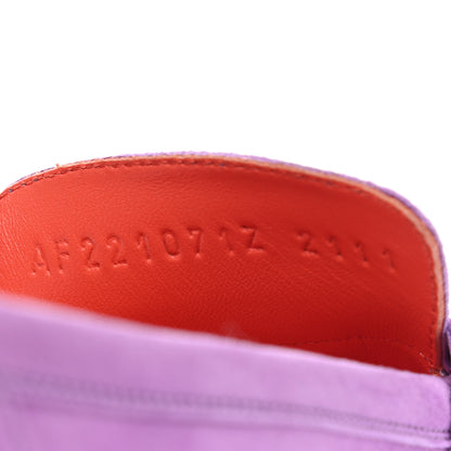 Hermes Suede Goatskin Womens Royal Loafers 36 Violet Parme 8 of 8