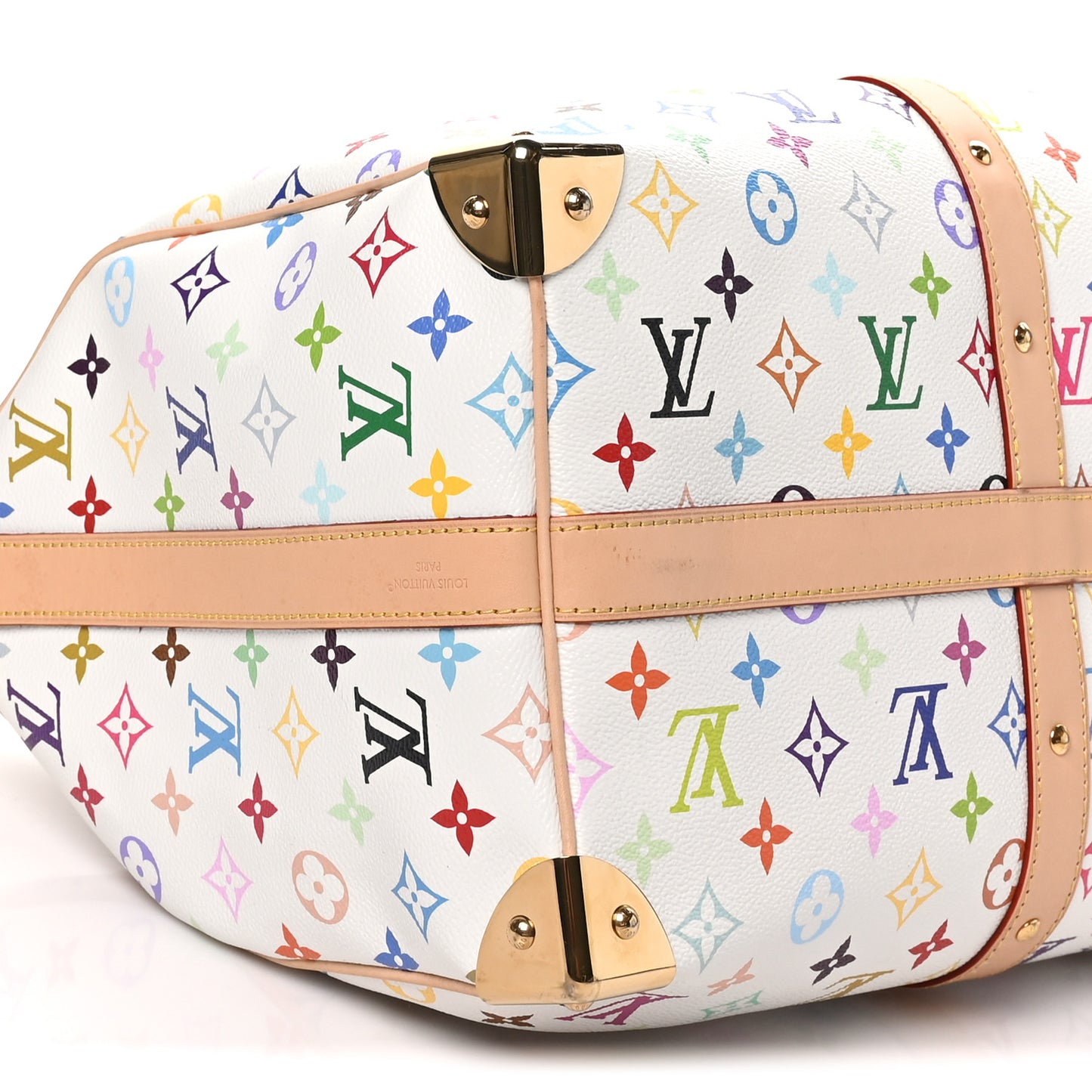 LV X TM Monogram Multicolor Keepall Bandouliere 45 White