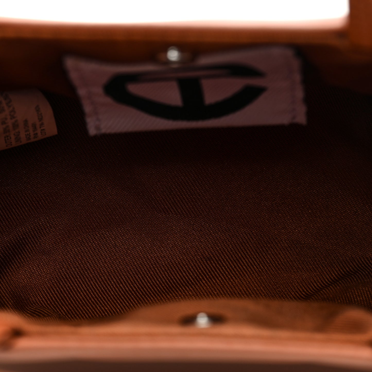 Vegan Leather Small Shopping Bag Tan