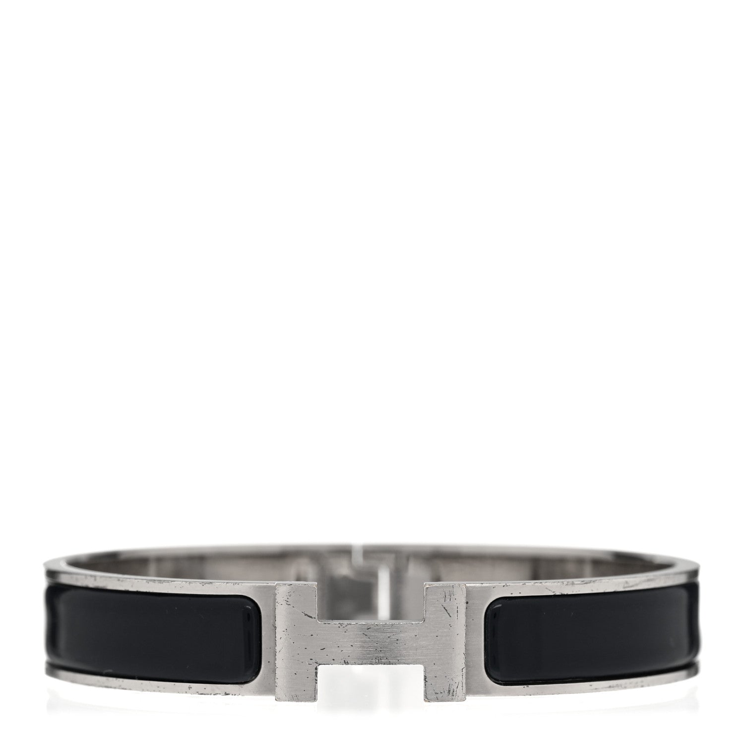 Hermes Matte Enamel Narrow Clic Clac HH Bracelet GM Bleu Nuit 1 of 5