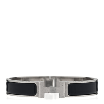 Hermes Matte Enamel Narrow Clic Clac HH Bracelet GM Bleu Nuit 1 of 5