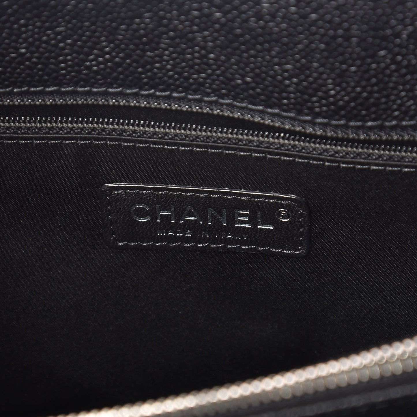 Caviar Quilted Grand Shopping Tote GST Black