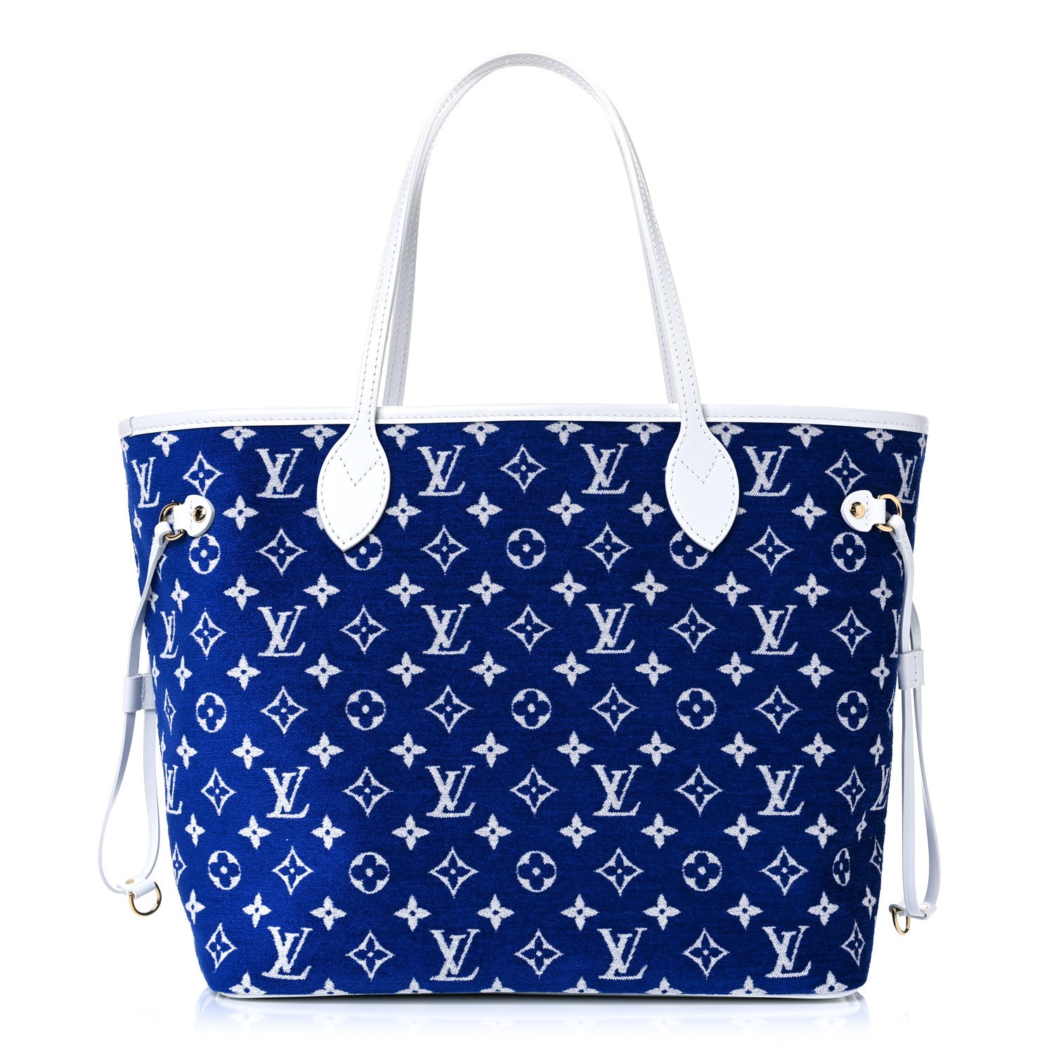 Louis Vuitton Jacquard Velvet Monogram LV Match Neverfull MM Bleu 1 of 10