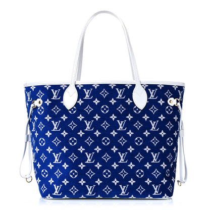 Louis Vuitton Jacquard Velvet Monogram LV Match Neverfull MM Bleu 1 of 10
