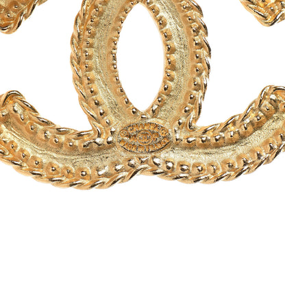 Chanel CC Drop Earrings Matte Gold 4 of 4
