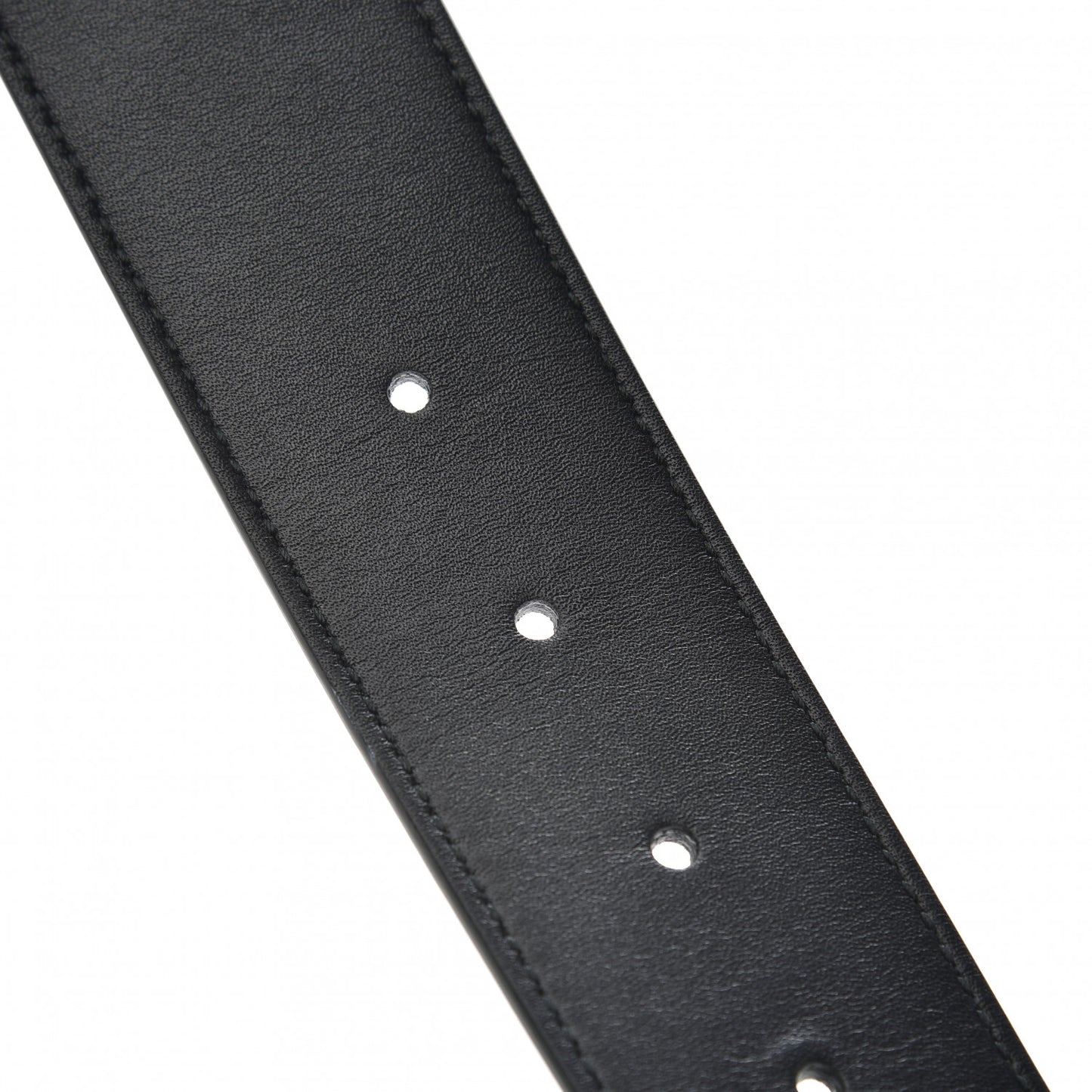 Moon Calfskin Pearl Double G 40mm Belt 110 44 Black Cream