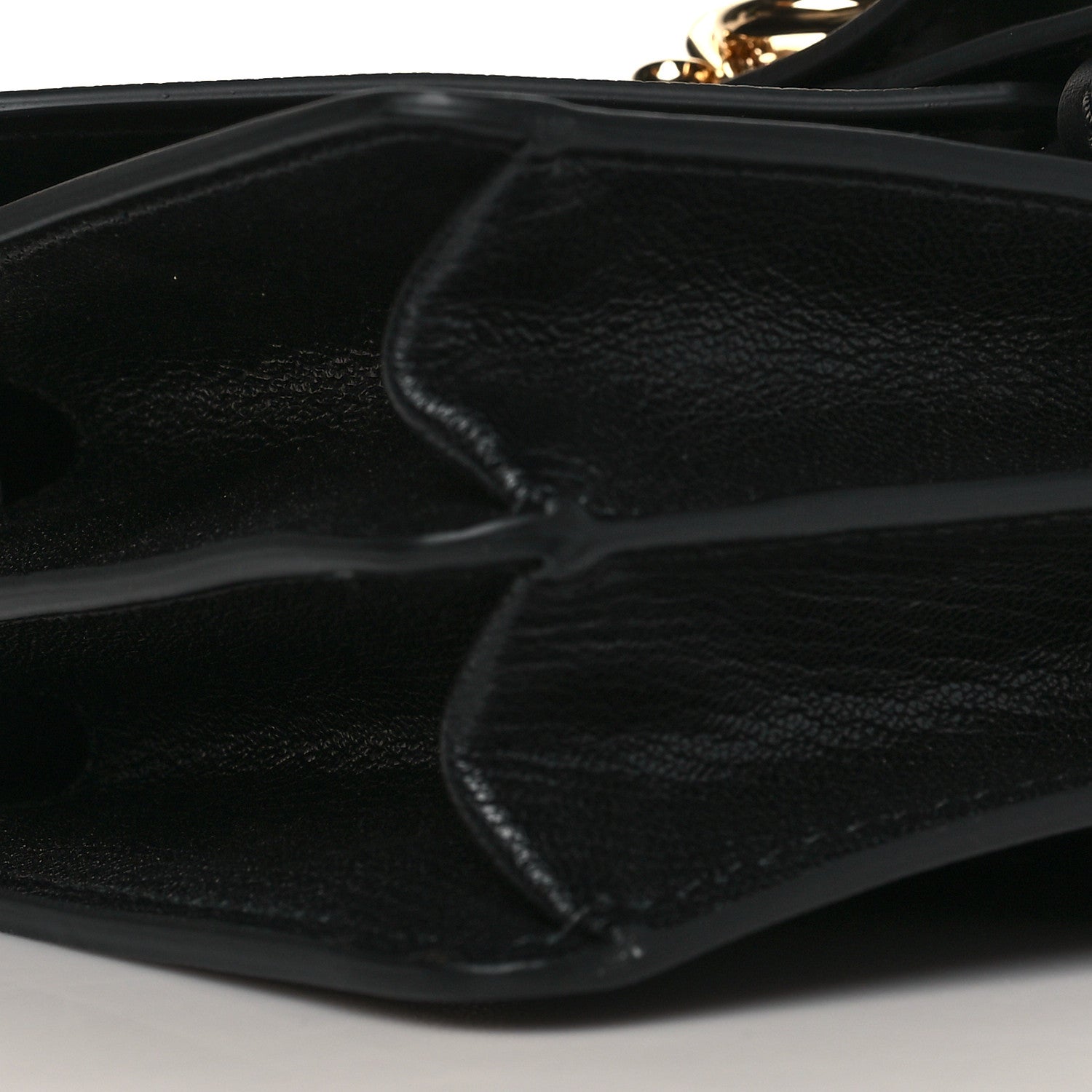 Chloe Shiny Goatskin Calfskin Aby Chain Shoulder Bag Black 8 of 9