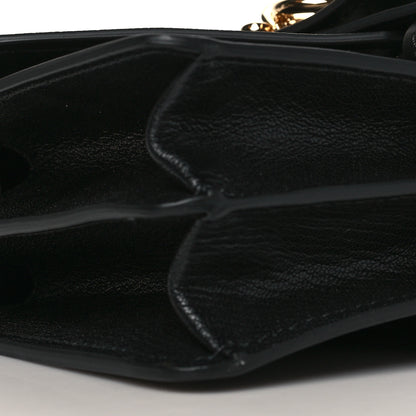 Chloe Shiny Goatskin Calfskin Aby Chain Shoulder Bag Black 8 of 9