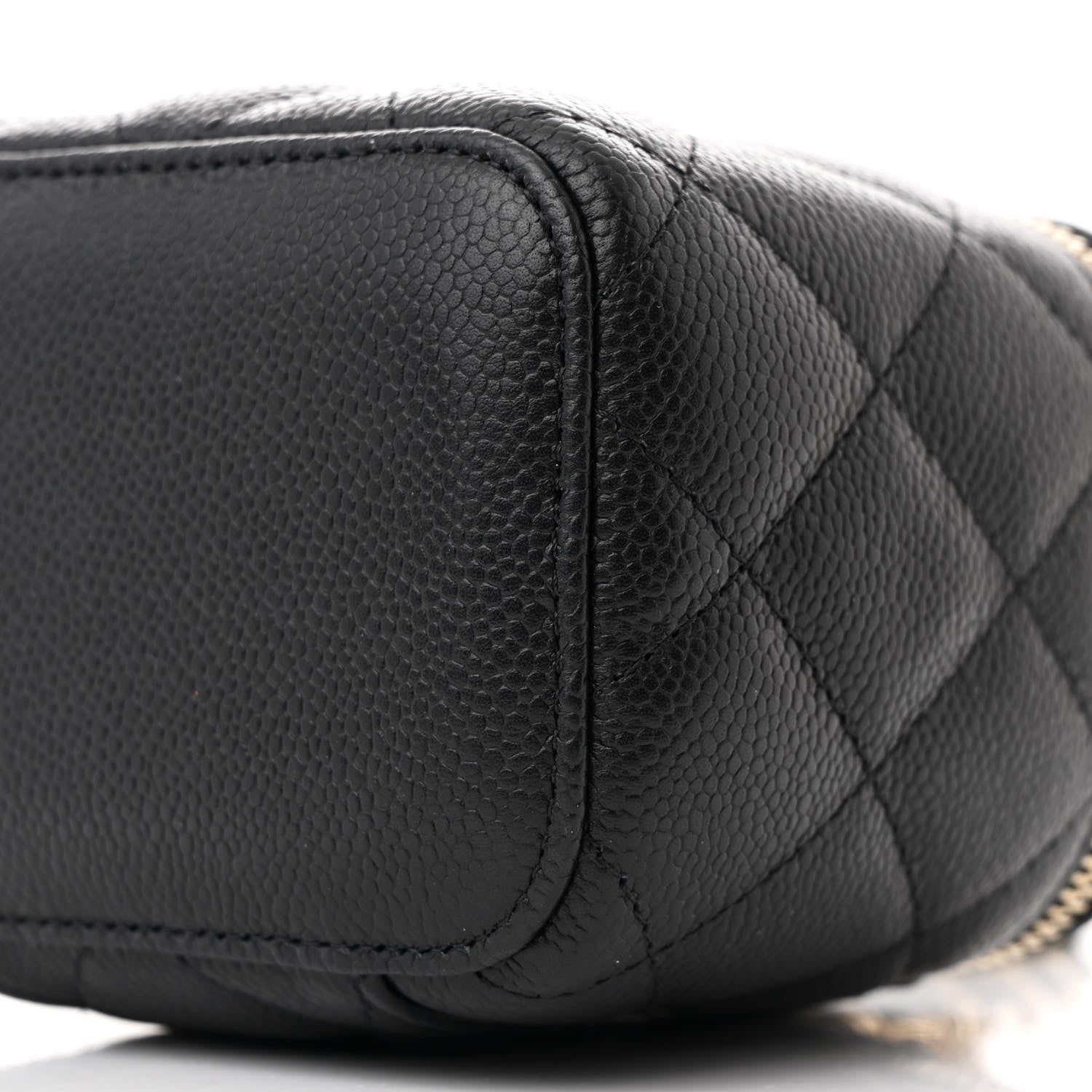 Chanel Caviar Quilted Mini Vanity Case With Chain Black 10 of 11