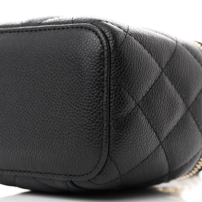 Chanel Caviar Quilted Mini Vanity Case With Chain Black 10 of 11