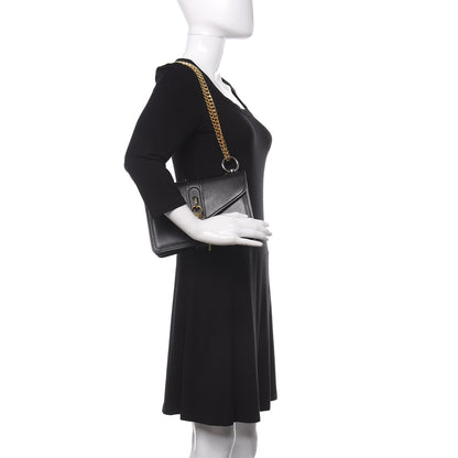 Chloe Shiny Goatskin Calfskin Aby Chain Shoulder Bag Black 3 of 11